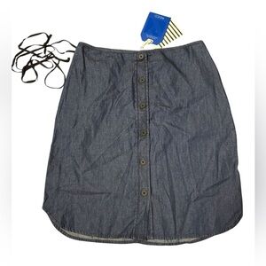 NWT REED Button-Down Denim Mini Skirt